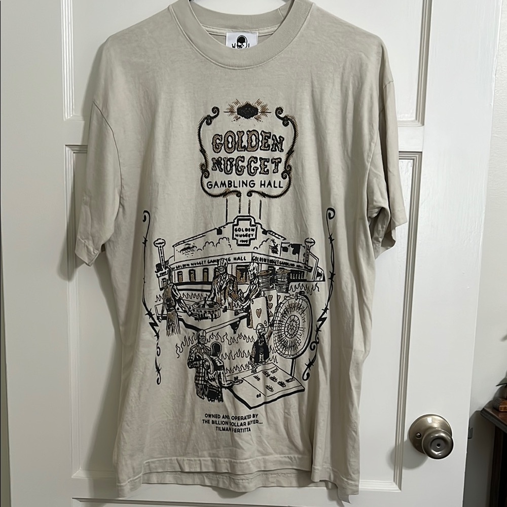 Warren Lotas Golden Nugget Gambling Graphic Beige T-Shirt